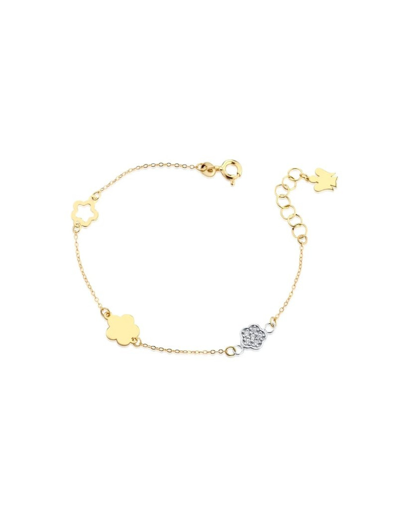 Bracciale Giannotti fiori in oro e zirconi NKT342